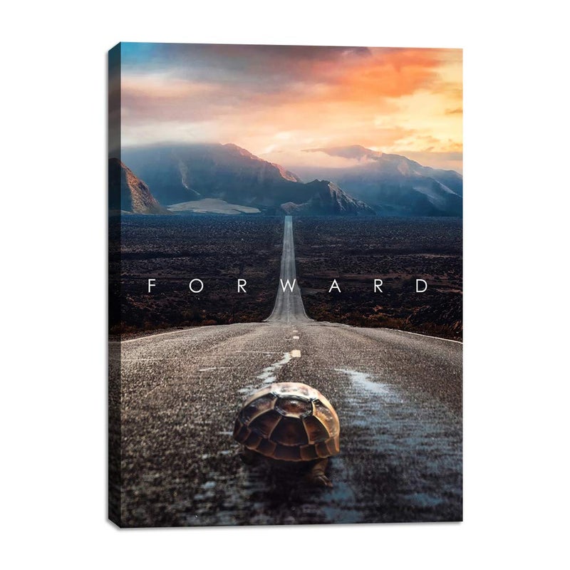 Yetaryy Inspirational Entrepreneur Quotes Wall Art Motivational Painting Prints on Canvas Modern Inspiring Picture Posters Prints Road to Forward Artwork Home Office Framed Decor - 18" Wx24 H - Image 1
